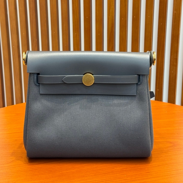  【エルメス HERMES】エールバッグジップ ミニ 20 アルドワーズ (85) キャンバス ヴァッシュハンター ゴールド金具 (100％マシン)